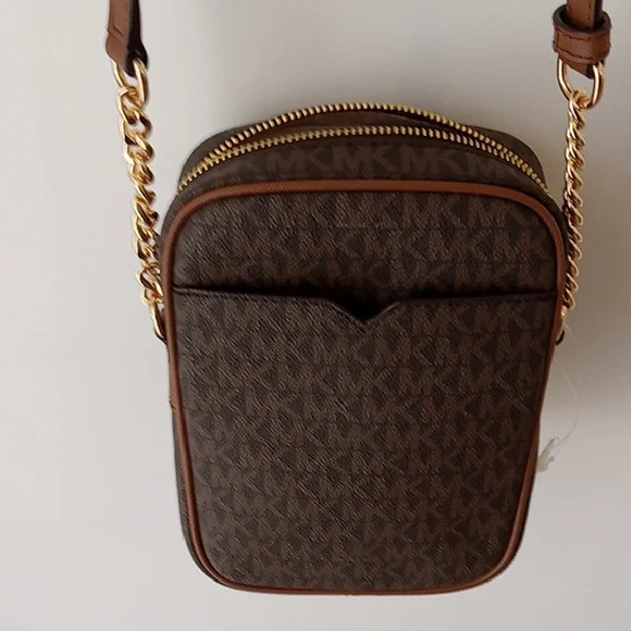 Michael Kors Brown and Gold Crossbody Bag - Picture 7 of 10